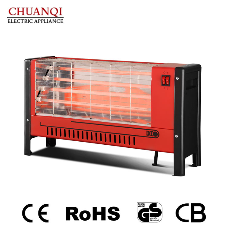 उपयुक्ततावादी डिझाइनसह 1600W 4 ट्यूब क्वार्ट्ज हीटर